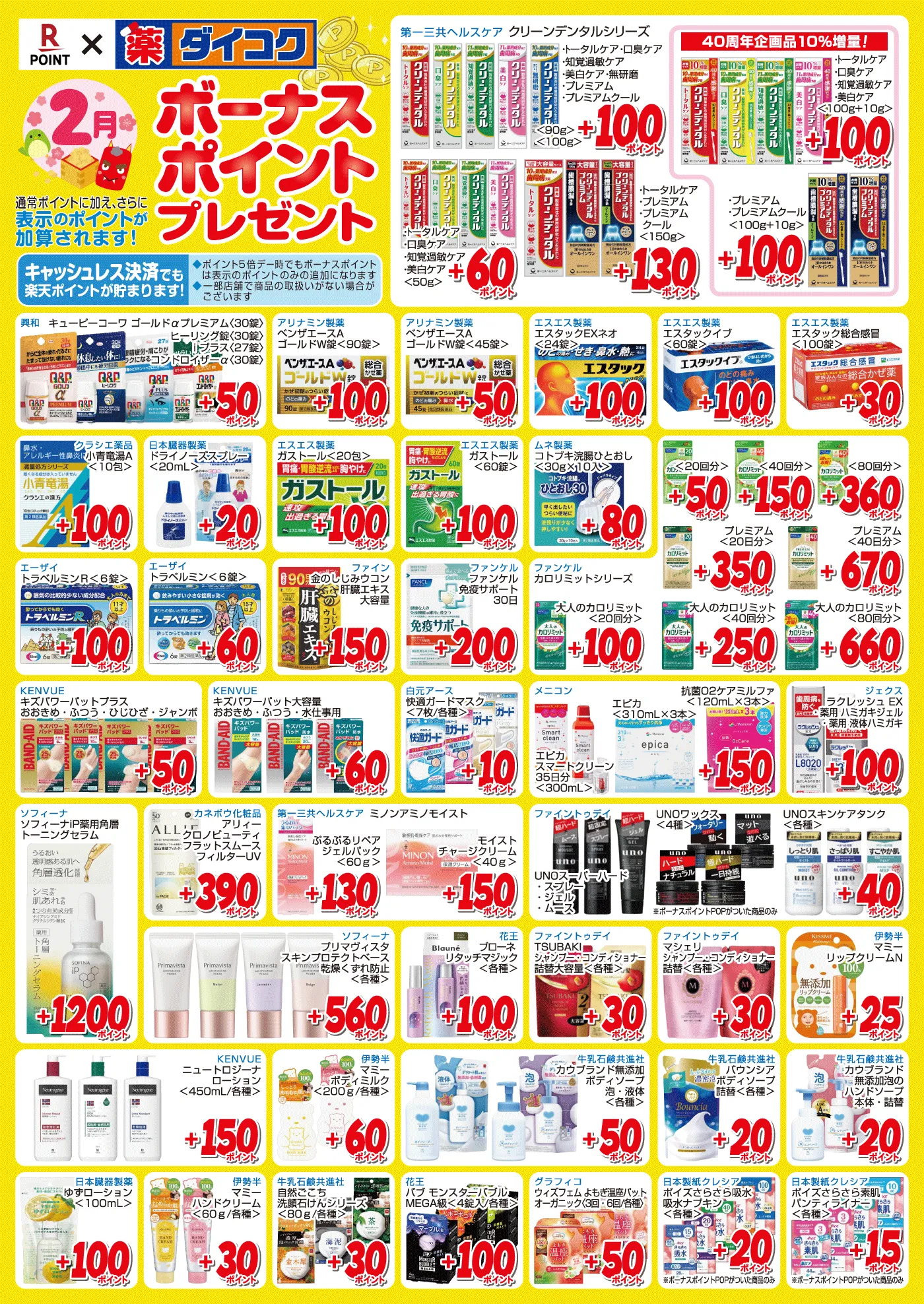 2月のボーナスポイント